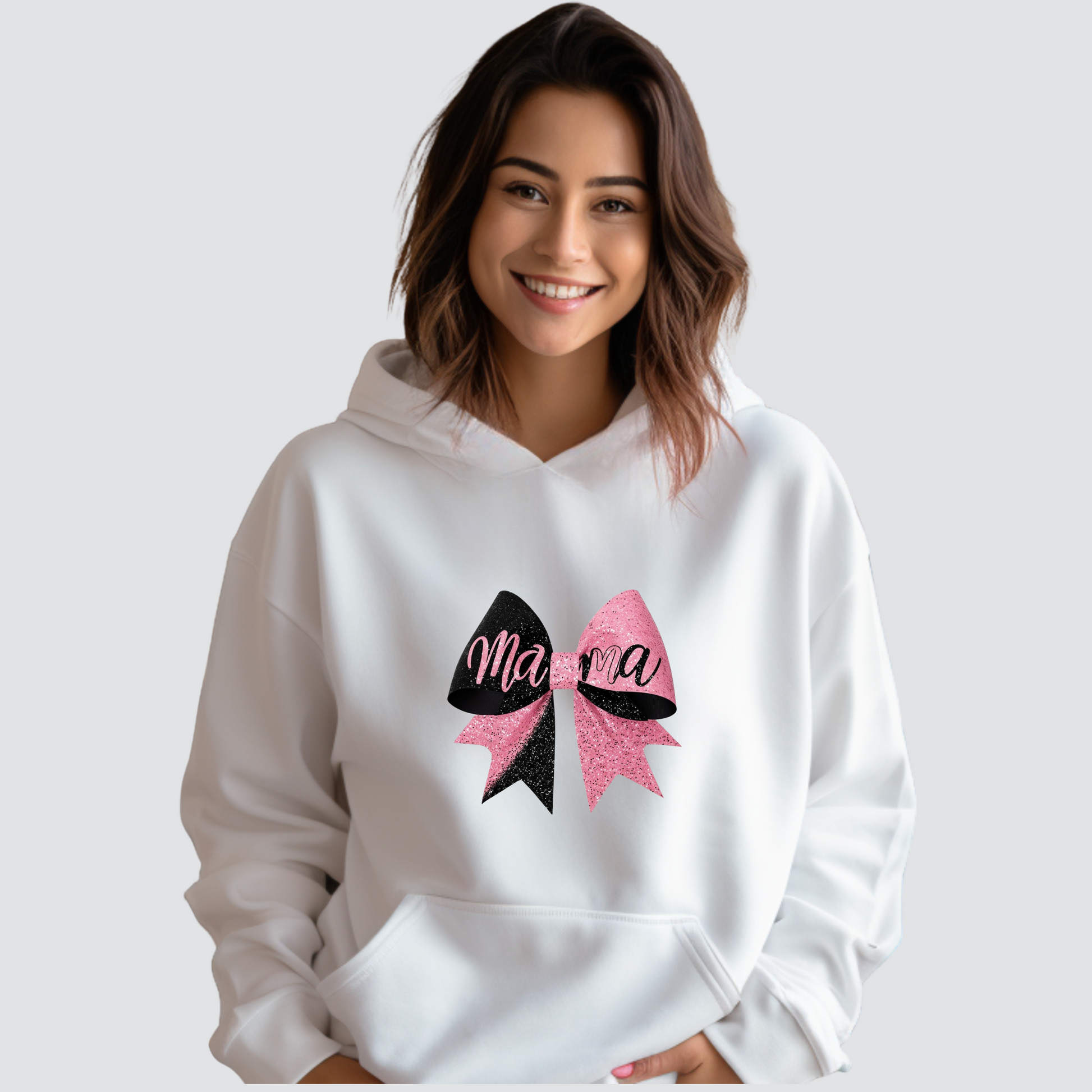 Women’s Hoodies - Bow with Mama Design