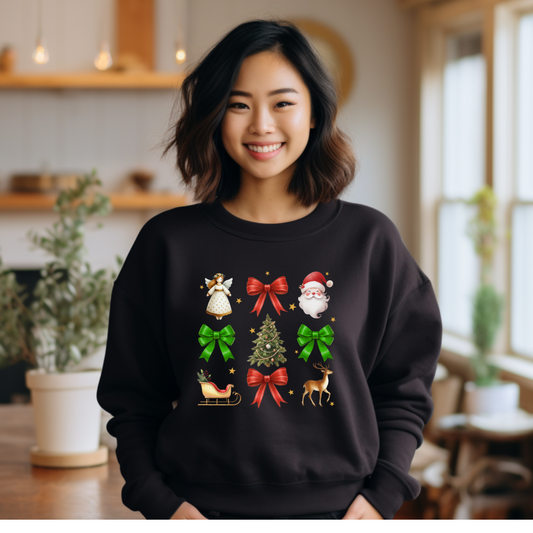 Long Sleeves Black Christmas sweatshirt