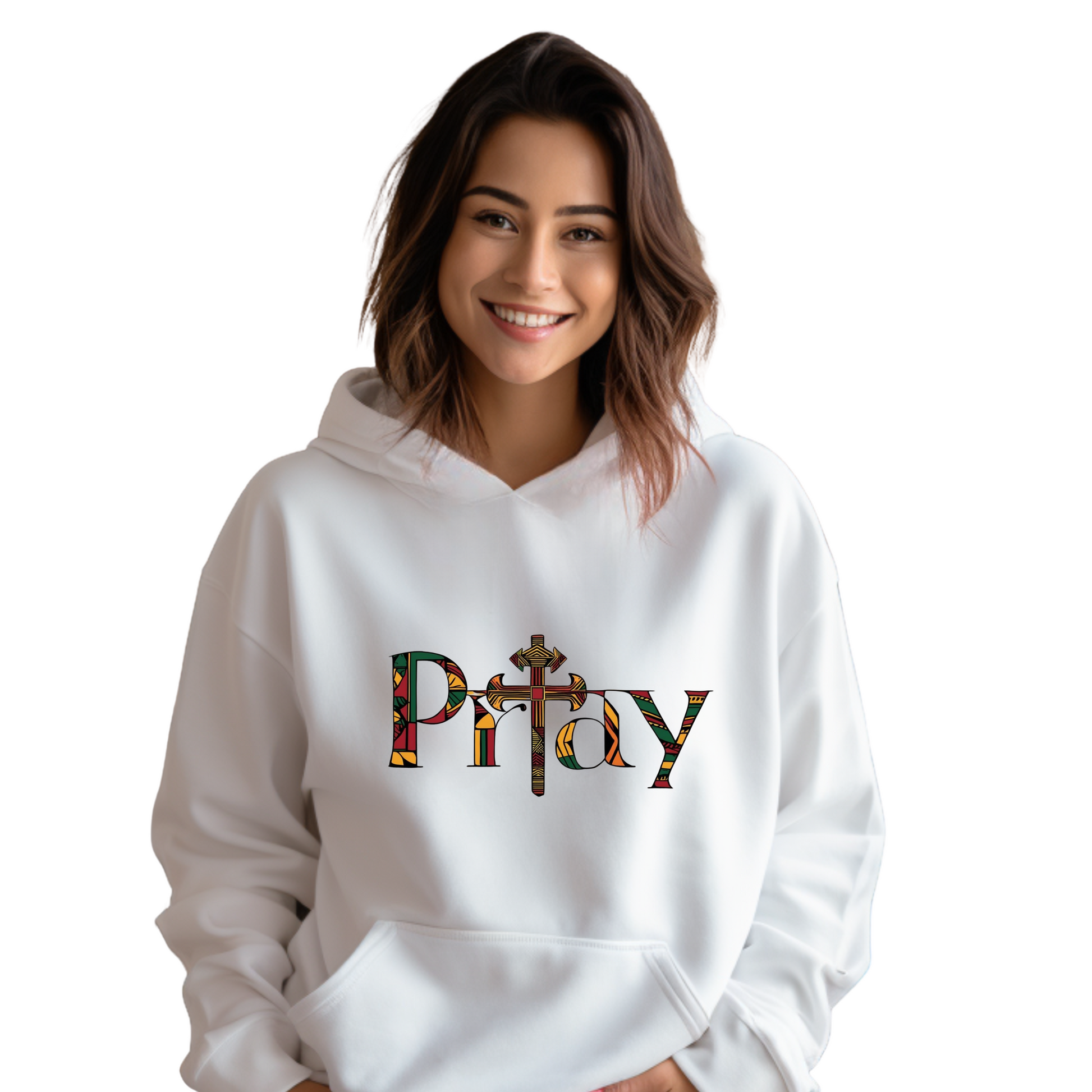 Women’s Clourful PRAY Designed Hoodies