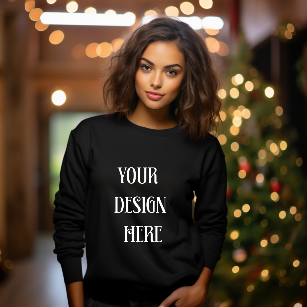 Long Sleeves Black Christmas sweatshirt