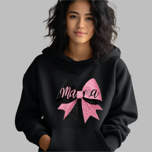 Women’s Hoodies - Bow with Mama Design